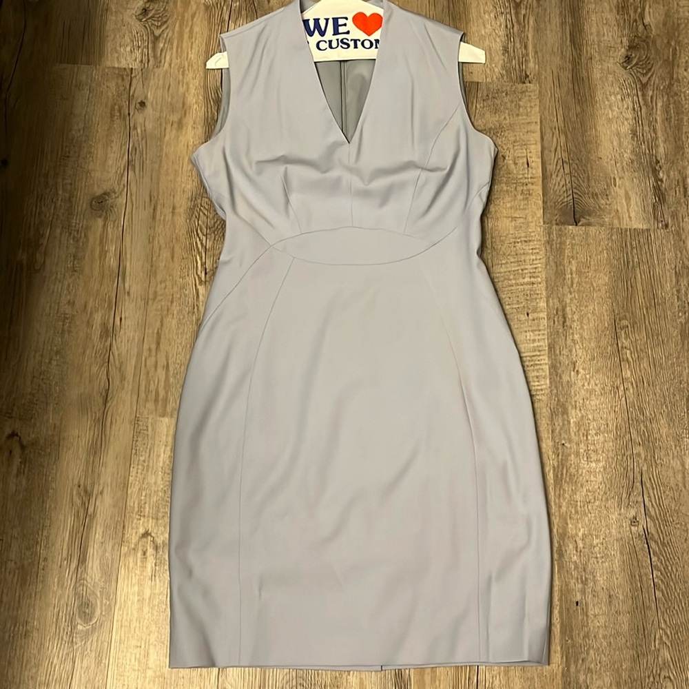 Reiss smoky blue sheath dress, wool, fully lined, sz.6